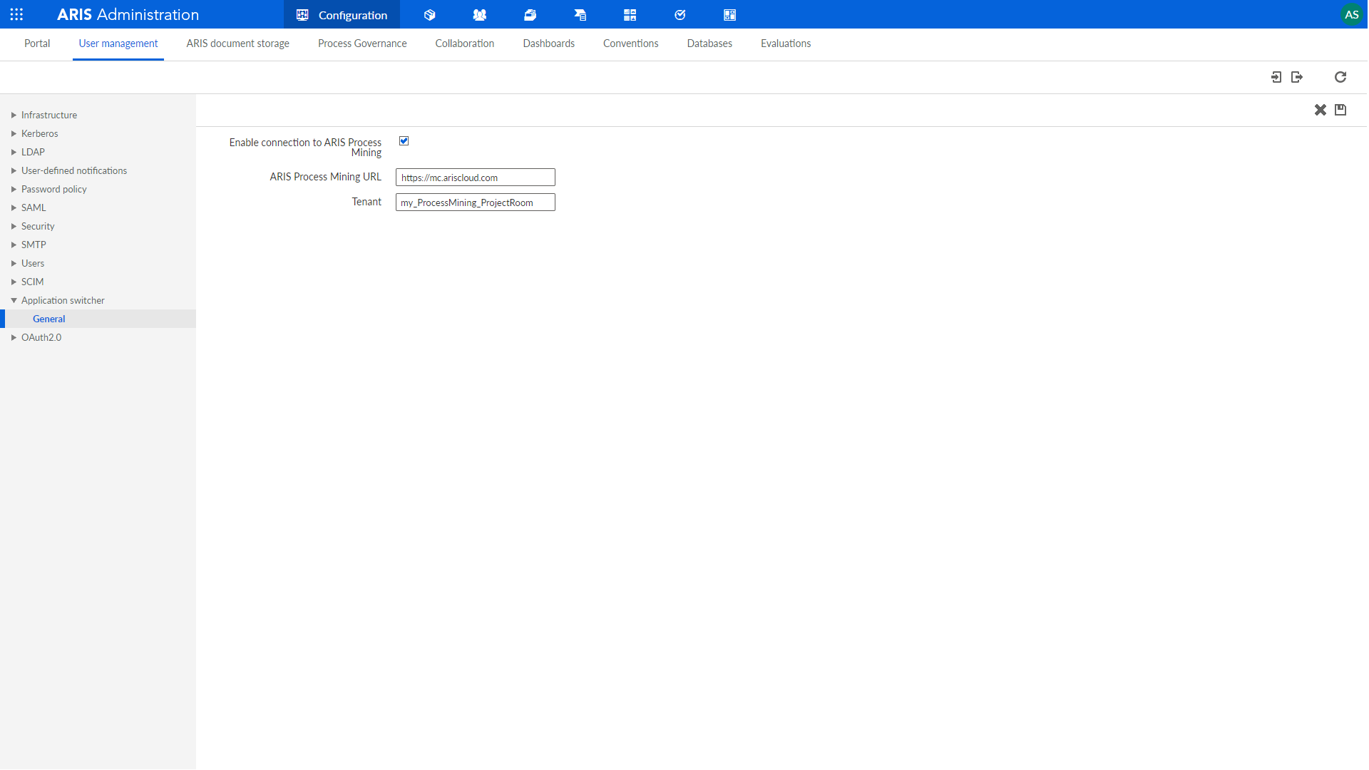 Configure link to APM