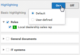 Default highlighting enabled
