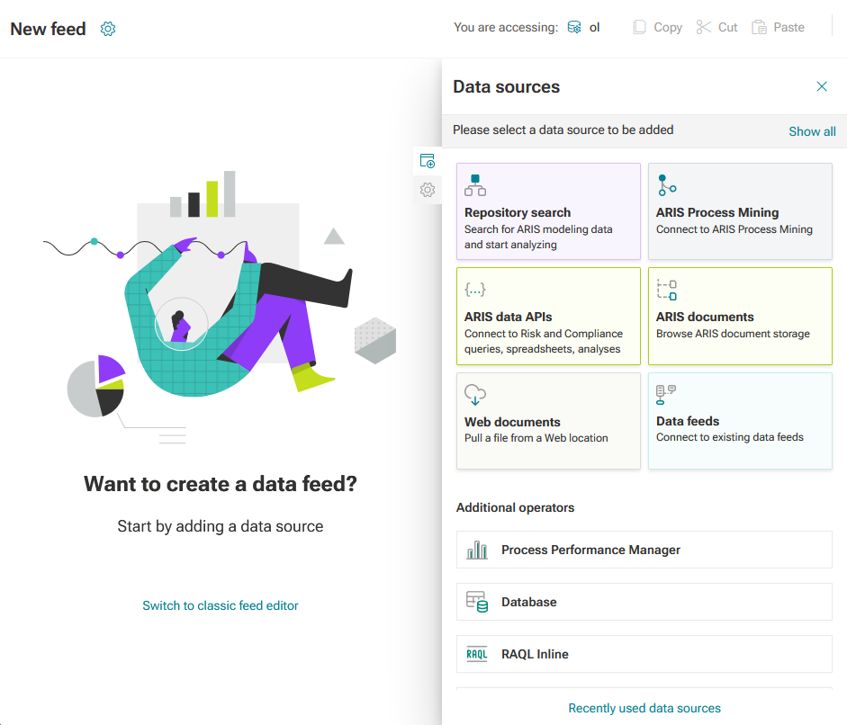 Data feed editor
