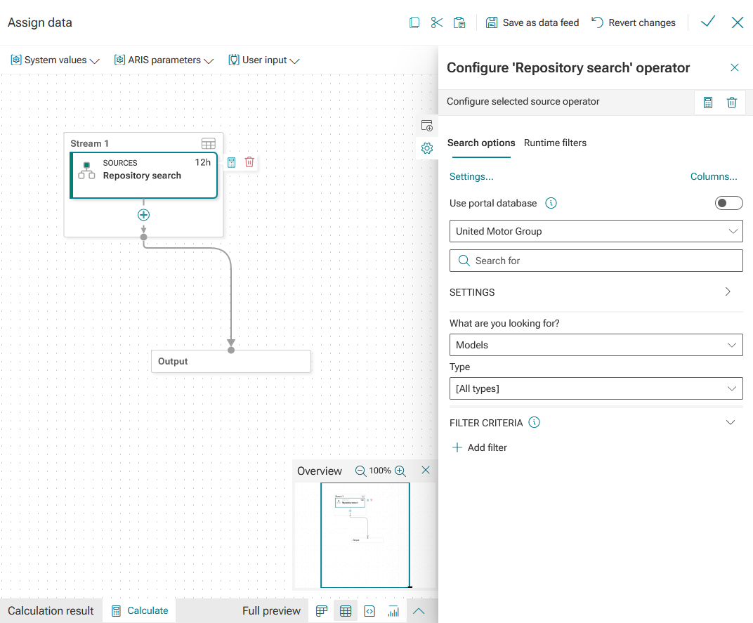 Configure repository search